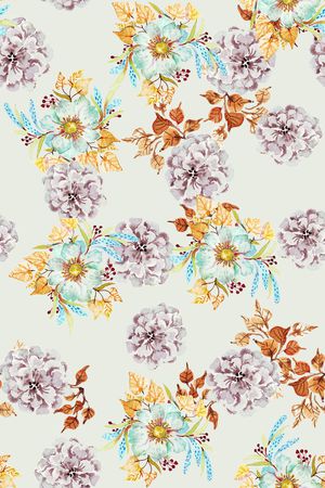 花卉印花花型图片
