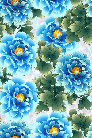 水彩印花花型图片