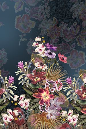 数码定位花印花花型图片
