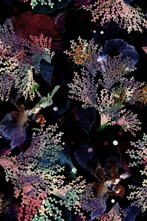 水彩印花花型图片