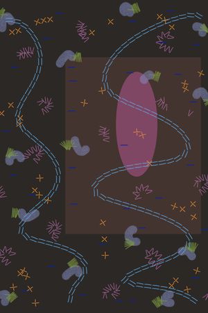 插画印花花型图片