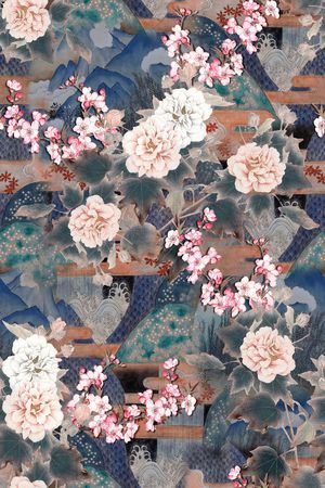 香云纱印花花型图片