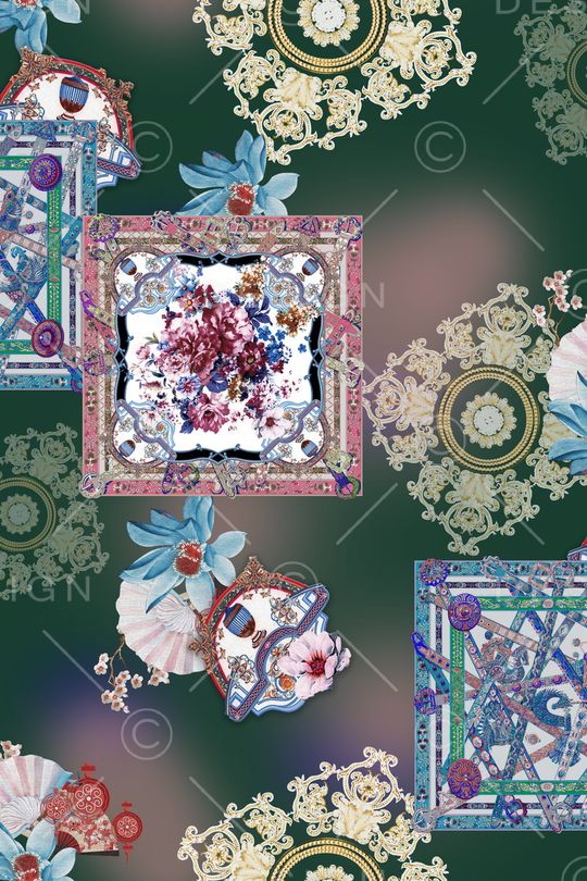 数码花型印花花型图片