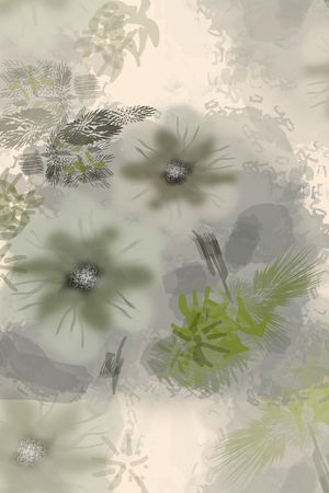 水墨风印花花型图片