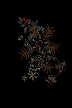 定位花印花花型图片