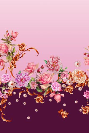 定位花印花花型图片