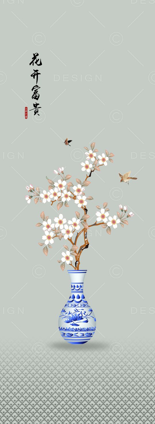 定位花印花花型图片