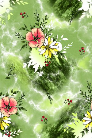 花卉印花花型图片