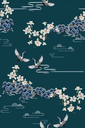 真丝印花花型图片