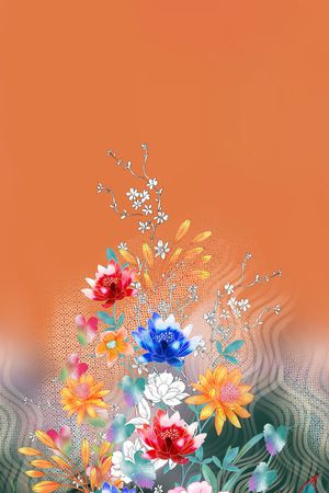 数码花型印花花型图片