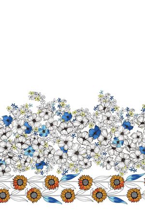白底花印花花型图片