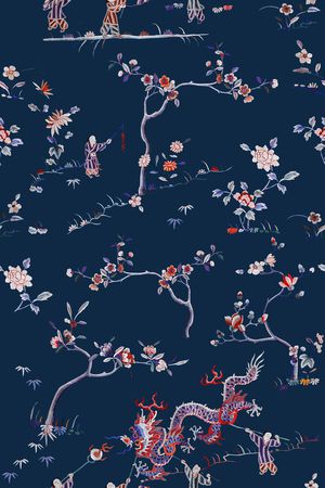 龙印花花型图片