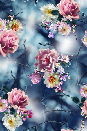 数码花型印花花型图片