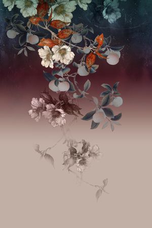 中国风定位花印花花型图片