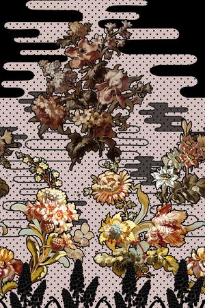 数码定位花印花花型图片