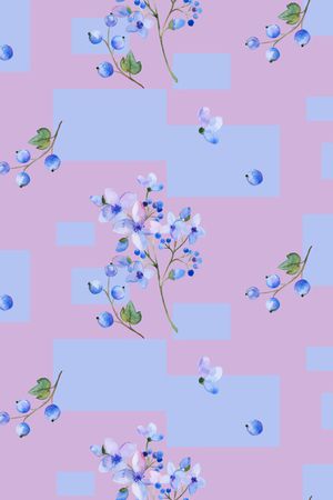 水彩印花花型图片