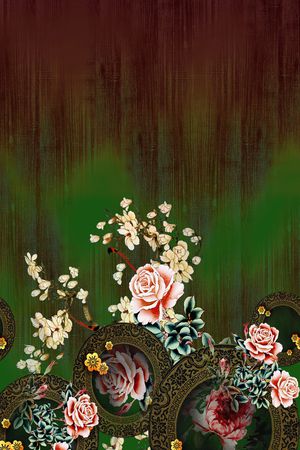 定位花印花花型图片