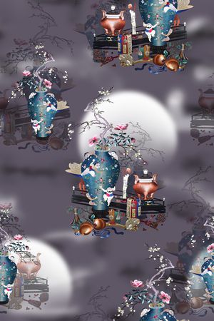 大牌风印花花型图片