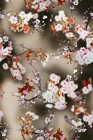 旗袍印花花型图片
