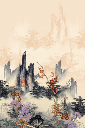 梅花印花花型图片