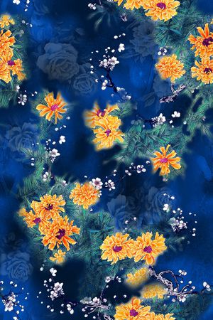 花卉印花花型图片