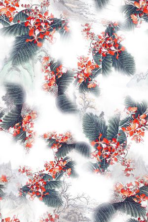 花卉印花花型图片