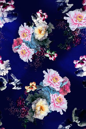 花卉印花花型图片