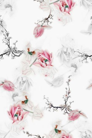 梅花印花花型图片