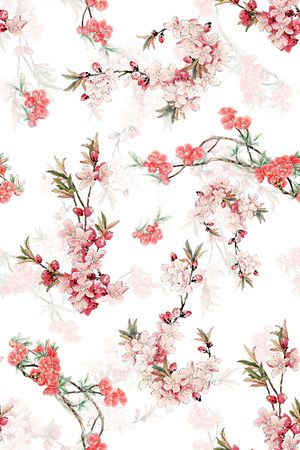 梅花印花花型图片
