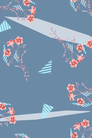 几何印花花型图片