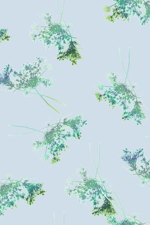 绿植树叶印花花型图片