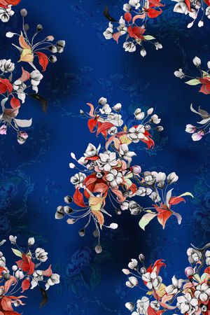 梅花印花花型图片