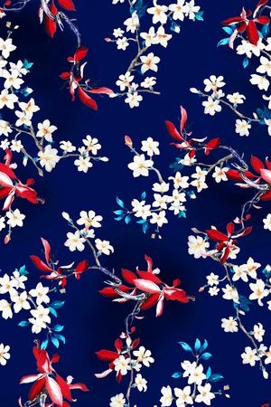 梅花印花花型图片
