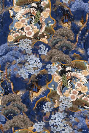 梅花印花花型图片