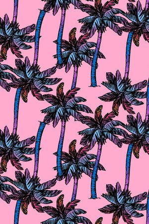 棕榈树印花花型图片