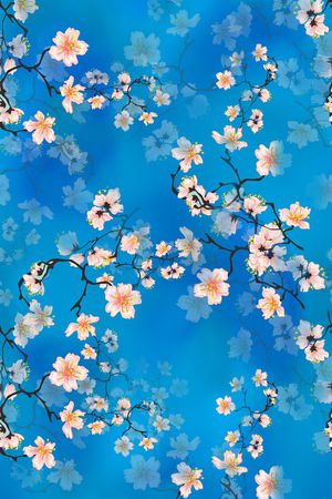 梅花印花花型图片