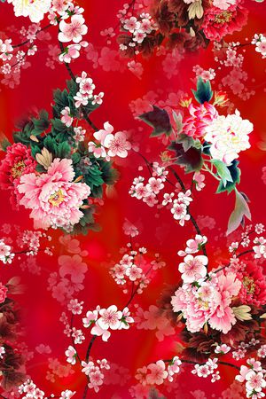 香云纱印花花型图片