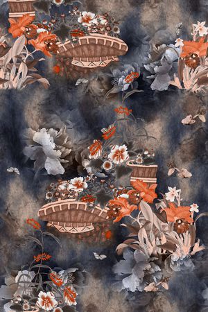 香云纱印花花型图片