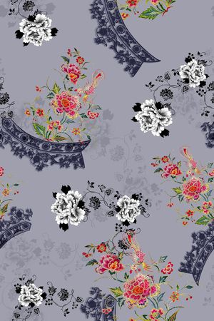 香云纱印花花型图片