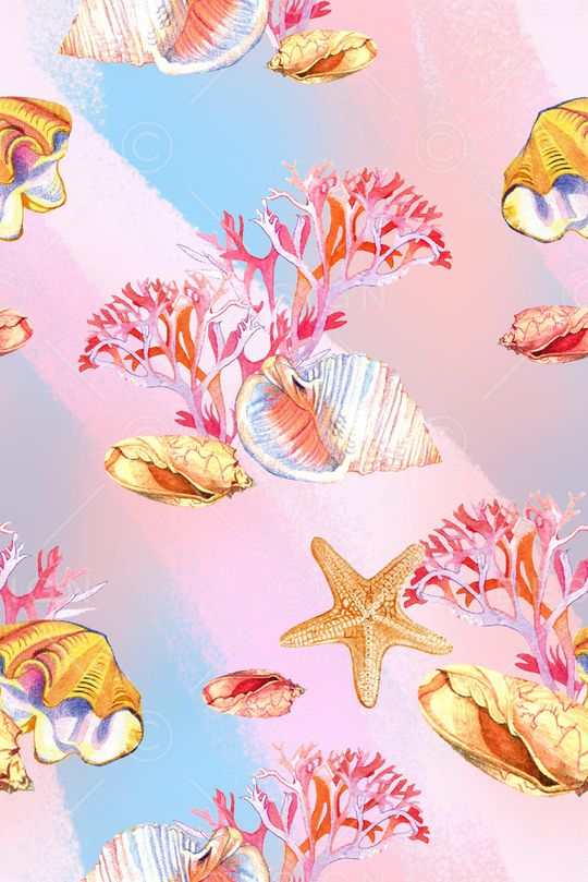 贝壳印花花型图片
