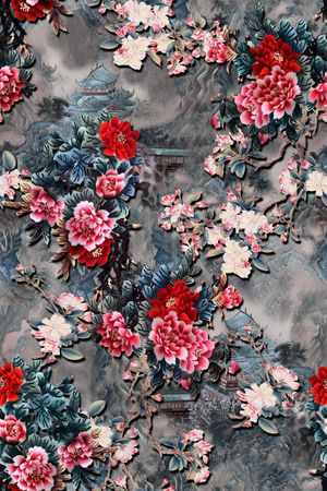 香云纱印花花型图片