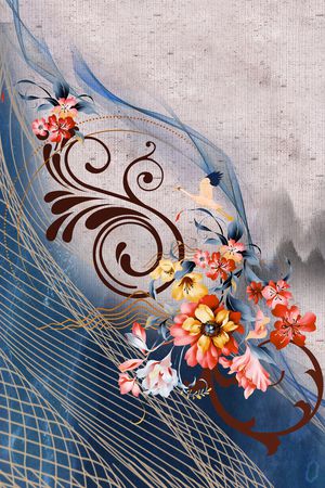 女装定位花印花花型图片