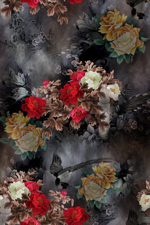 香云纱印花花型图片
