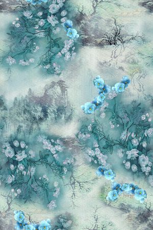 香云纱印花花型图片