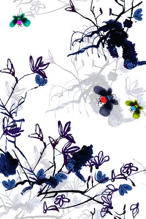 简约印花花型图片