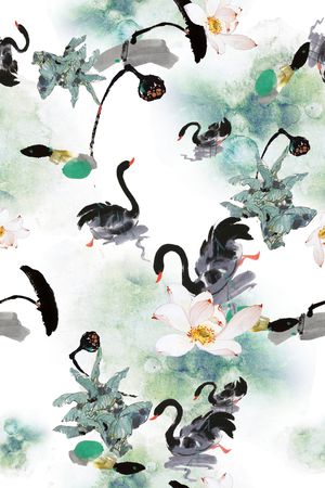 笔触印花花型图片