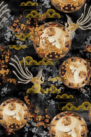 香云纱印花花型图片