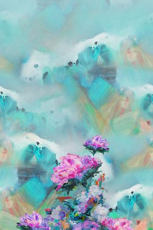 中国风印花花型图片