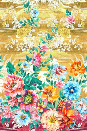 定位花印花花型图片