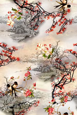 香云纱印花花型图片